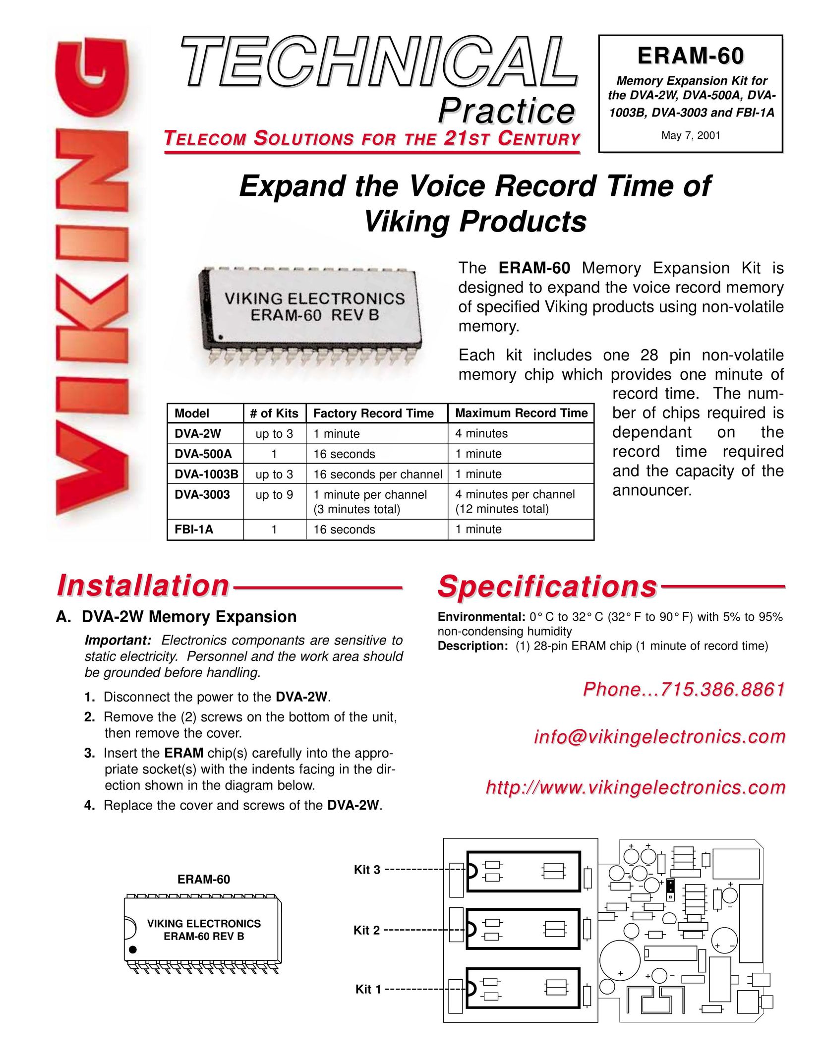 Viking Electronics DVA-500A Video Gaming Accessories User Manual